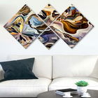 Set 4 tablouri decorative, 4MDF1302490105, MDF, Imprimat UV, Multicolor