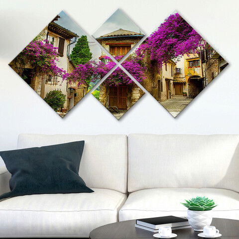 Set 4 tablouri decorative, 4MDF145666070, MDF, Imprimat UV, Multicolor