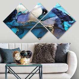 Set 4 tablouri decorative, 4MDF1490137352, MDF, Imprimat UV, Multicolor