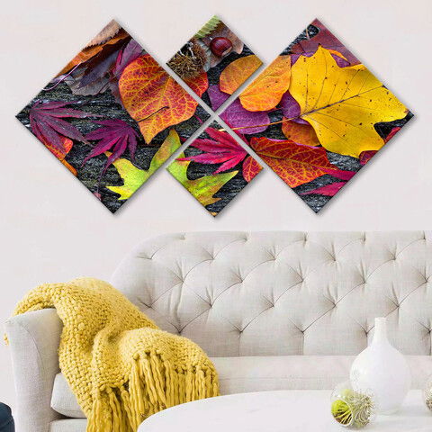 Set 4 tablouri decorative, 4MDF151501832, MDF, Imprimat UV, Multicolor