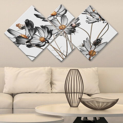 Set 4 tablouri decorative, 4MDF1524028472, MDF, Imprimat UV, Multicolor