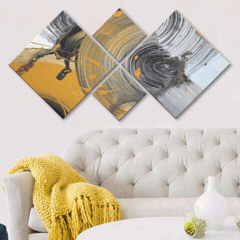 Set 4 tablouri decorative, 4MDF1542969770, MDF, Imprimat UV, Multicolor