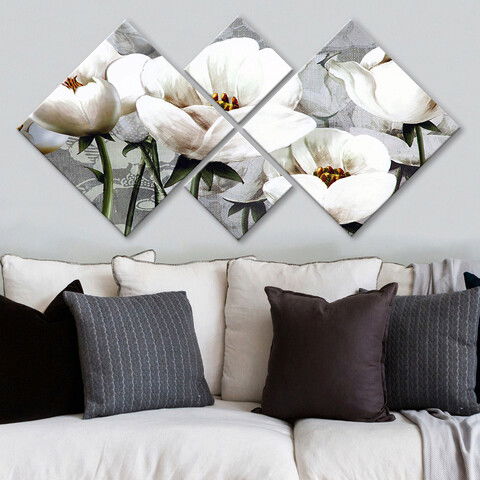 Set 4 tablouri decorative, 4MDF1605038956, MDF, Imprimat UV, Multicolor