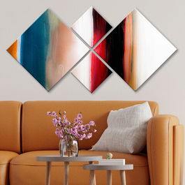 Set 4 tablouri decorative, 4MDF1649274049, MDF, Imprimat UV, Multicolor