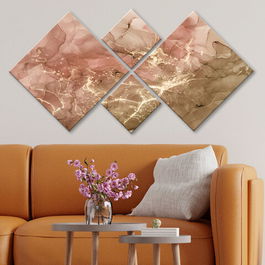 Set 4 tablouri decorative, 4MDF1663057345, MDF, Imprimat UV, Multicolor