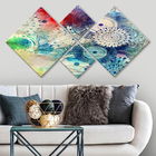 Set 4 tablouri decorative, 4MDF170244950, MDF, Imprimat UV, Multicolor