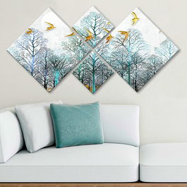 Set 4 tablouri decorative, 4MDF1715299114, MDF, Imprimat UV, Multicolor
