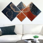 Set 4 tablouri decorative, 4MDF1731913066, MDF, Imprimat UV, Multicolor
