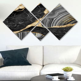 Set 4 tablouri decorative, 4MDF1780599593, MDF, Imprimat UV, Multicolor