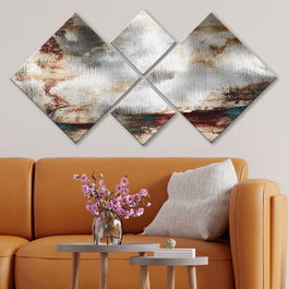 Set 4 tablouri decorative, 4MDF180525719, MDF, Imprimat UV, Multicolor