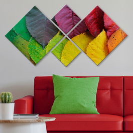 Set 4 tablouri decorative, 4MDF1812887953, MDF, Imprimat UV, Multicolor