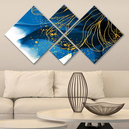 Set 4 tablouri decorative, 4MDF18445391741, MDF, Imprimat UV, Multicolor