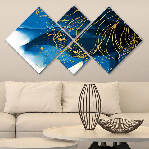 Set 4 tablouri decorative, 4MDF18445391741, MDF, Imprimat UV, Multicolor