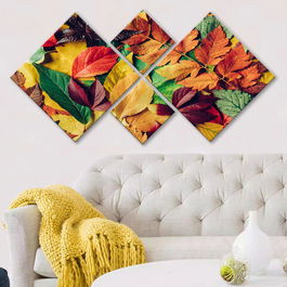 Set 4 tablouri decorative, 4MDF1844594797, MDF, Imprimat UV, Multicolor