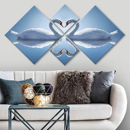 Set 4 tablouri decorative, 4MDF188619359, MDF, Imprimat UV, Multicolor