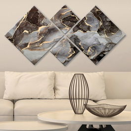 Set 4 tablouri decorative, 4MDF1931783480, MDF, Imprimat UV, Multicolor