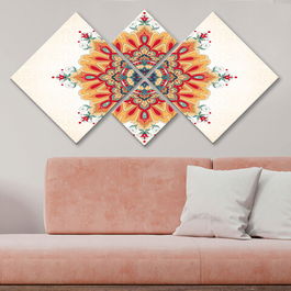 Set 4 tablouri decorative, 4MDF196876571, MDF, Imprimat UV, Multicolor