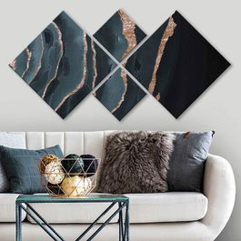 Set 4 tablouri decorative, 4MDF2051362, MDF, Imprimat UV, Multicolor
