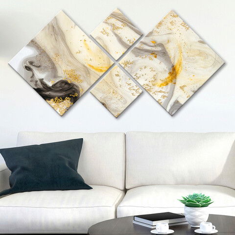 Set 4 tablouri decorative, 4MDF2032515, MDF, Imprimat UV, Multicolor