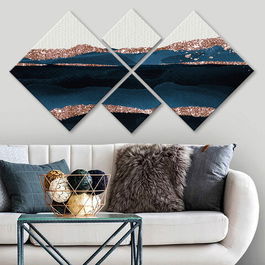 Set 4 tablouri decorative, 4MDF2052840, MDF, Imprimat UV, Multicolor