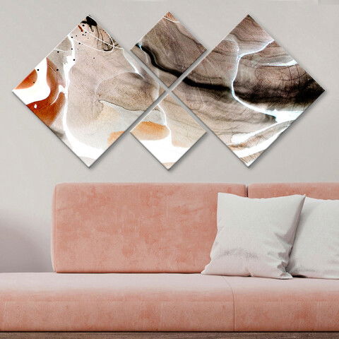 Set 4 tablouri decorative, 4MDF2209763, MDF, Imprimat UV, Multicolor