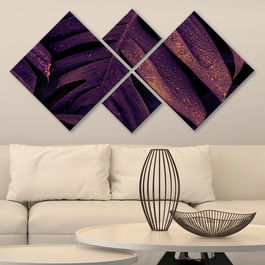 Set 4 tablouri decorative, 4MDF2310839, MDF, Imprimat UV, Multicolor