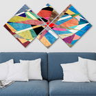 Set 4 tablouri decorative, 4MDF234625642, MDF, Imprimat UV, Multicolor