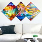 Set 4 tablouri decorative, 4MDF262592861, MDF, Imprimat UV, Multicolor