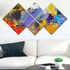 Set 4 tablouri decorative, 4MDF269895851, MDF, Imprimat UV, Multicolor