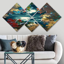 Set 4 tablouri decorative, 4MDF271268315, MDF, Imprimat UV, Multicolor