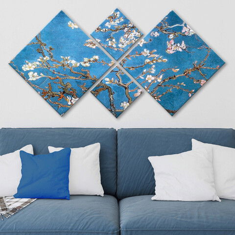 Set 4 tablouri decorative, 4MDF277775, MDF, Imprimat UV, Multicolor