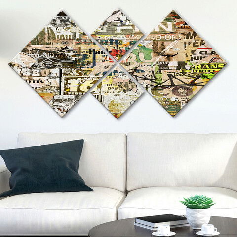Set 4 tablouri decorative, 4MDF27905032, MDF, Imprimat UV, Multicolor