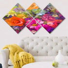 Set 4 tablouri decorative, 4MDF282842702, MDF, Imprimat UV, Multicolor