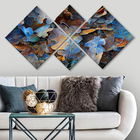 Set 4 tablouri decorative, 4MDF329468507, MDF, Imprimat UV, Multicolor