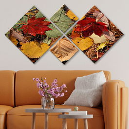 Set 4 tablouri decorative, 4MDF36954355, MDF, Imprimat UV, Multicolor