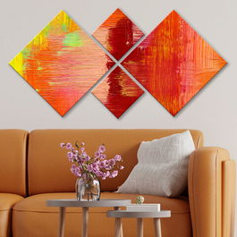 Set 4 tablouri decorative, 4MDF40428634, MDF, Imprimat UV, Multicolor