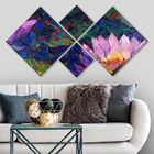 Set 4 tablouri decorative, 4MDF44613021, MDF, Imprimat UV, Multicolor