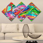 Set 4 tablouri decorative, 4MDF5466131, MDF, Imprimat UV, Multicolor