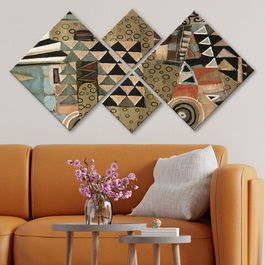 Set 4 tablouri decorative, 4MDF56731096, MDF, Imprimat UV, Multicolor
