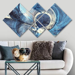 Set 4 tablouri decorative, 4MDF586492415, MDF, Imprimat UV, Multicolor