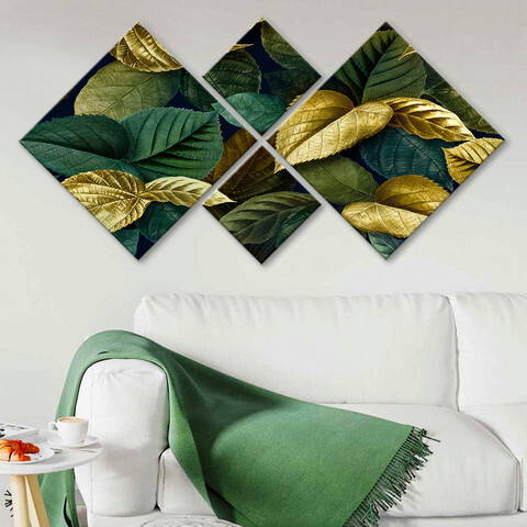 Set 4 tablouri decorative, 4MDF587687, MDF, Imprimat UV, Multicolor