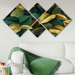 Set 4 tablouri decorative, 4MDF587687, MDF, Imprimat UV, Multicolor