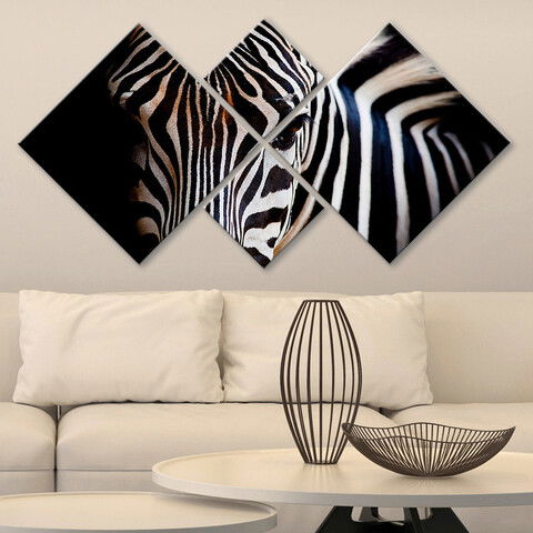 Set 4 tablouri decorative, 4MDF61813099, MDF, Imprimat UV, Multicolor