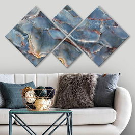 Set 4 tablouri decorative, 4MDF657900613, MDF, Imprimat UV, Multicolor