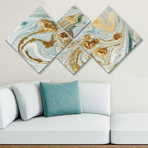 Set 4 tablouri decorative, 4MDF665277676, MDF, Imprimat UV, Multicolor