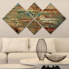 Set 4 tablouri decorative, 4MDF741797314, MDF, Imprimat UV, Multicolor