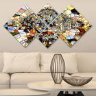 Set 4 tablouri decorative, 4MDF771690895, MDF, Imprimat UV, Multicolor