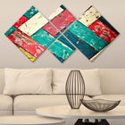 Set 4 tablouri decorative, 4MDF8987268, MDF, Imprimat UV, Multicolor