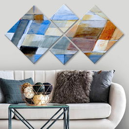 Set 4 tablouri decorative, 4MDF93191041, MDF, Imprimat UV, Multicolor