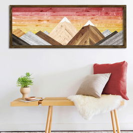 Set 3 tablouri decorative, TAH109, MDF, Lemn, Multicolor